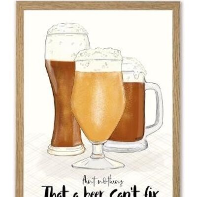 Beer can not fix A4 poster