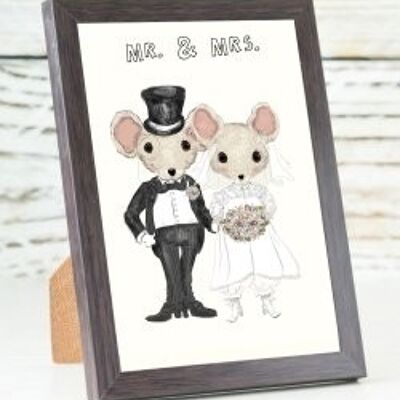 Señor. & Sra. - tarjeta A6 del ratón