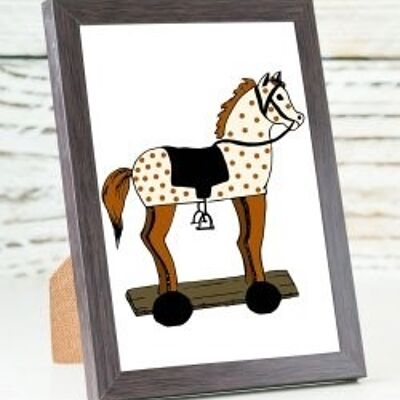 Old Toy Horse A6 card