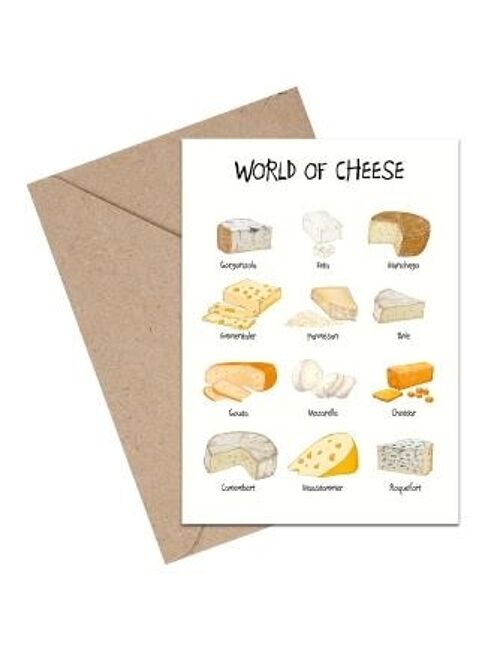 World of Cheese A6 card