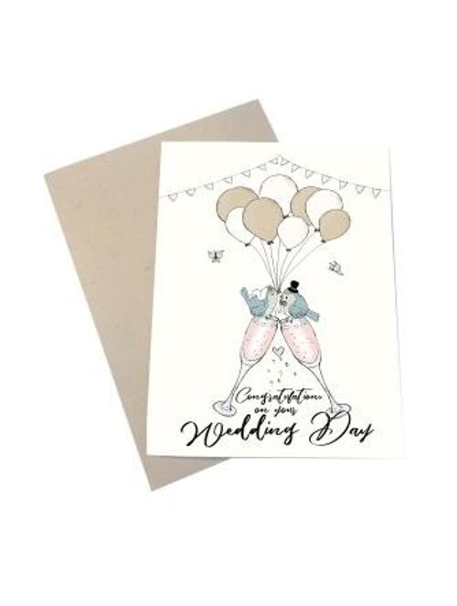 Congratulation on your wedding day A6 card