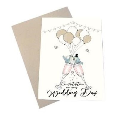 Congratulation on your wedding day A6 card