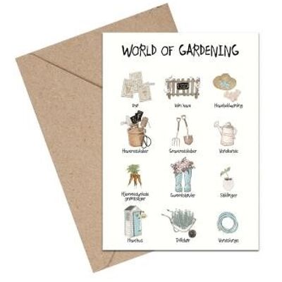 Cartolina A6 del mondo del giardinaggio