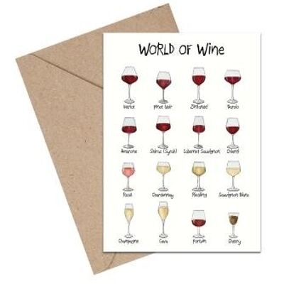 Carta A6 del mondo del vino