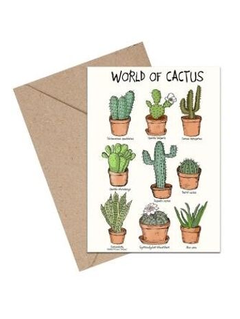 Carte A6 Monde de Cactus 2