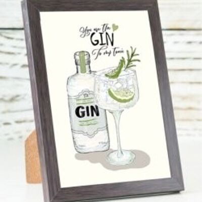 You are my Gin to my tonic A6 card