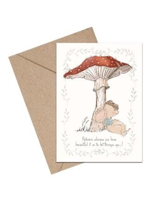 Mouse and fly agaric A6 card