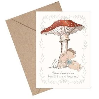 Mouse and fly agaric A6 card