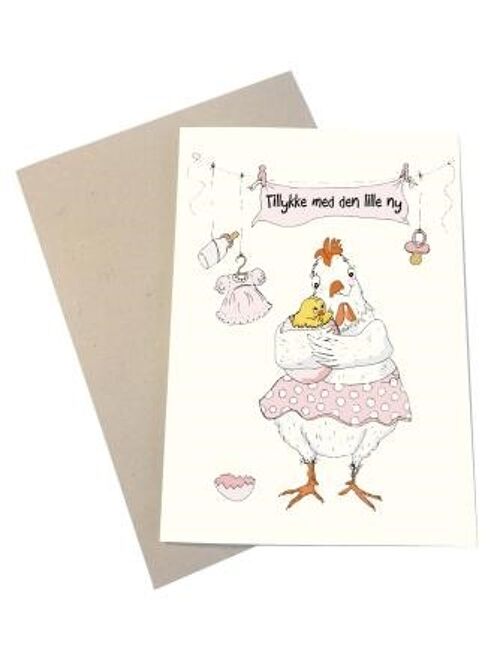 Congratulations on the little new - Girl A6 card