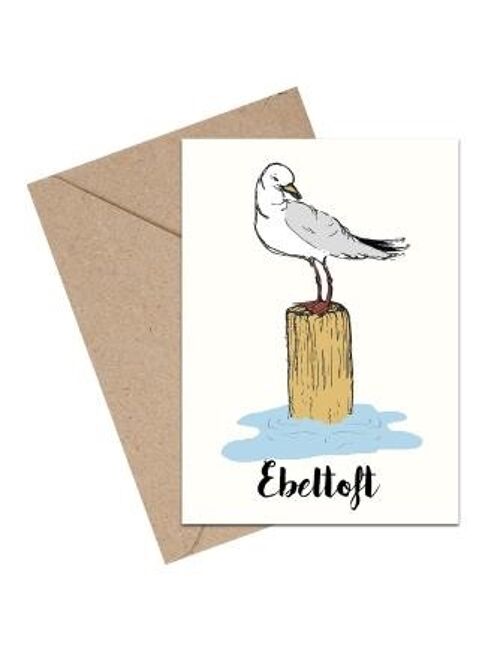 Seagull Ebeltoft, Denmark A6 card
