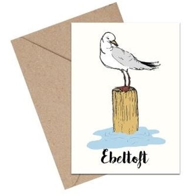 Seagull Ebeltoft, Denmark A6 card
