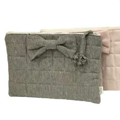 Rectangular pouch with bow 20X14