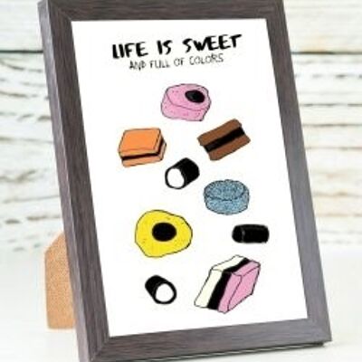 La vida es dulce tarjeta A6