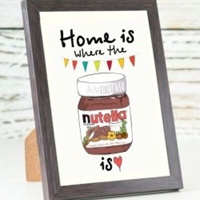 Home Is Where the Nutella Is A6 card