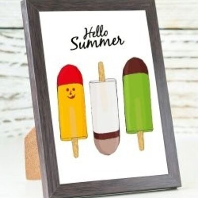 Hola verano tarjeta A6