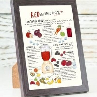 Carte Smoothie rouge A6