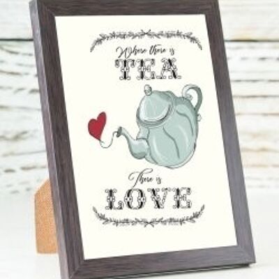 Where There is TEA There is Love A6 card
