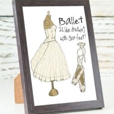 ¡El ballet es como soñar con los pies! tarjeta A6