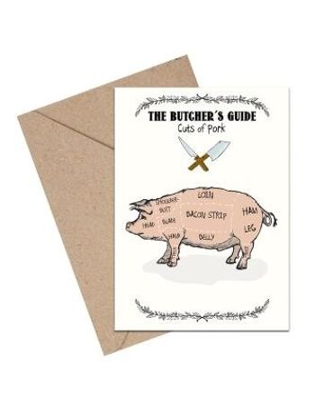 Le Guide du Boucher - Carte Porc A6