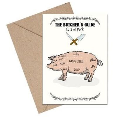 The Butchers Guide - Pork A6 card