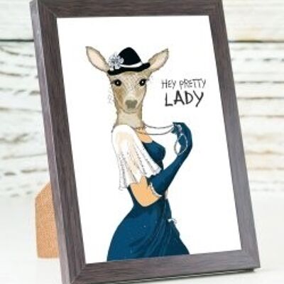 Mrs. Deer A6 card