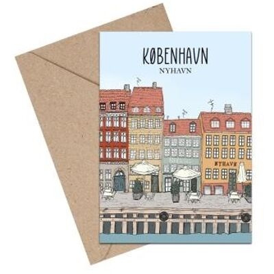 Kopenhagen - Nyhavn A6-Karte