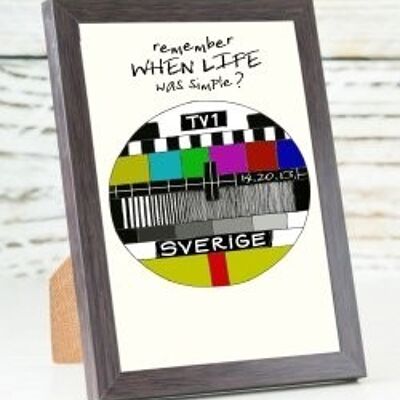 Recuerda cuando la vida era simple (sueco) tarjeta A6