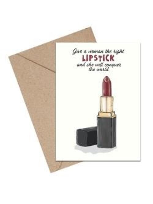Lipstick A6 card