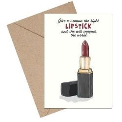 Lipstick A6 card