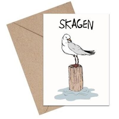 Möwe Skagen, Dänemark A6-Karte