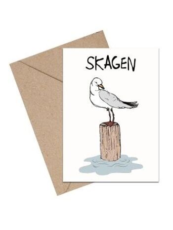 Carte Seagull Skagen, Danemark A6