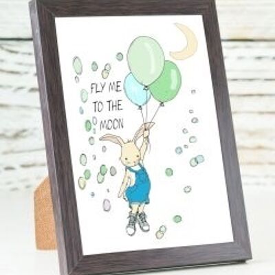 Fly me to the moon - Boy A6 card