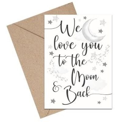 Baby To the moon A6 card