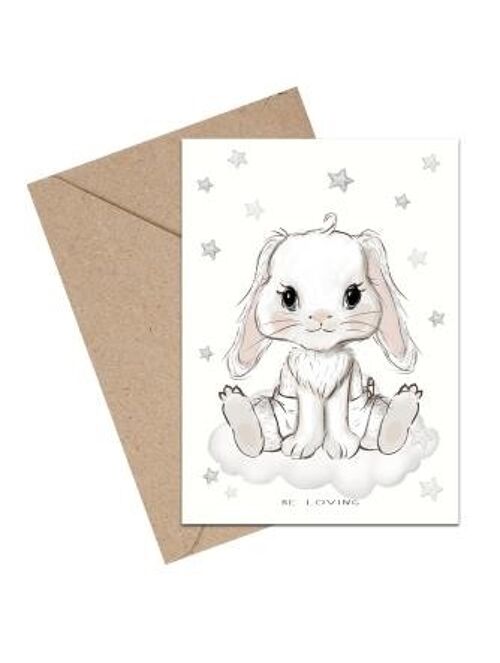 Baby Be Loving Rabbit A6 card