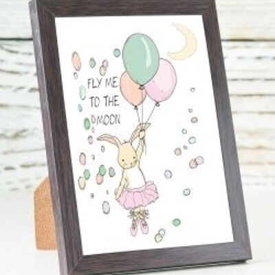 Tarjeta Fly me to the moon/GIRL A6