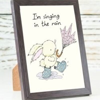 Singing in the rain A6 card