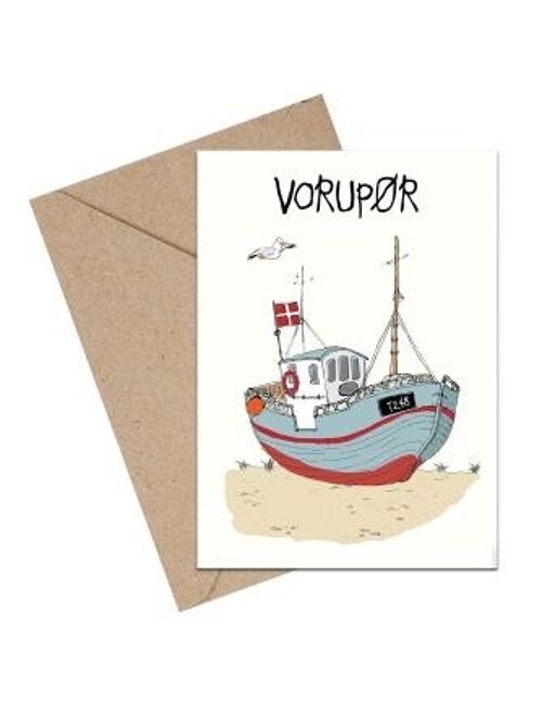 Fishing cutter Vorupør DK A6 card