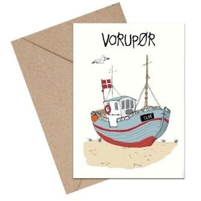 Cutter de pêche carte Vorupør DK A6