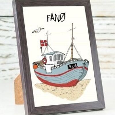 Fishing cutter Fanø DK A6 card