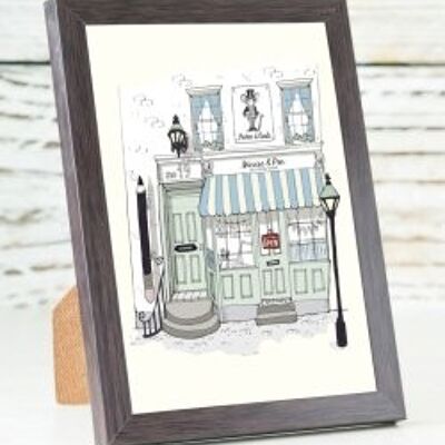 Old Shop Front A6 card