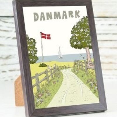 Paisaje Dinamarca A6 tarjeta