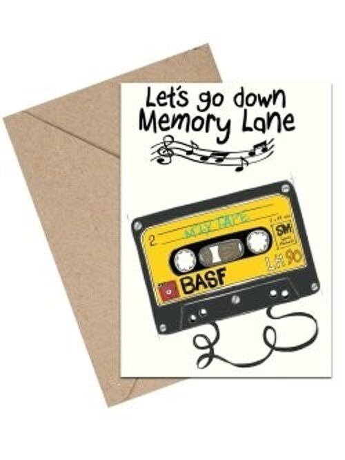 Let's Go Down Memory Lane A6 card
