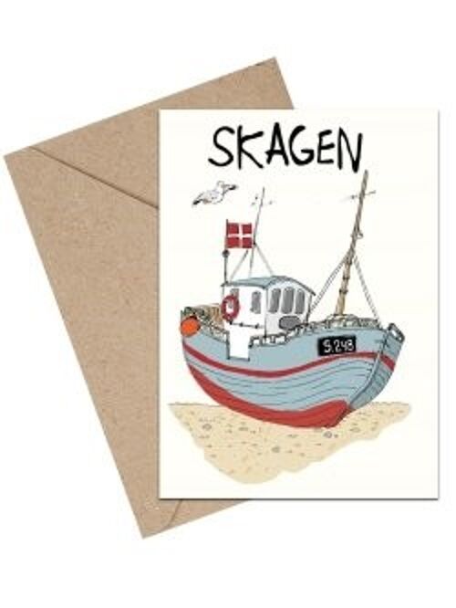 Fishing cutter Skagen DK A6 card