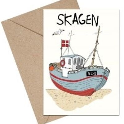 Fischkutter Skagen DK A6 Karte