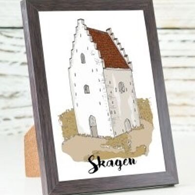 Skagen / The buried Church A6 card