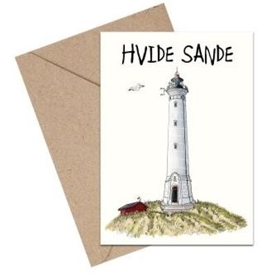 Hvide Sande/Lyngvig fyr A6 card