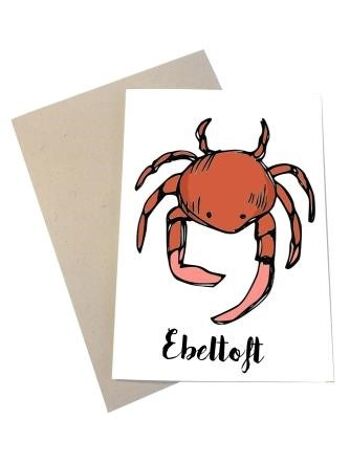 Carte crabe Ebeltoft A6 2