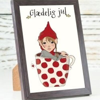 Tilde in cup A6 card