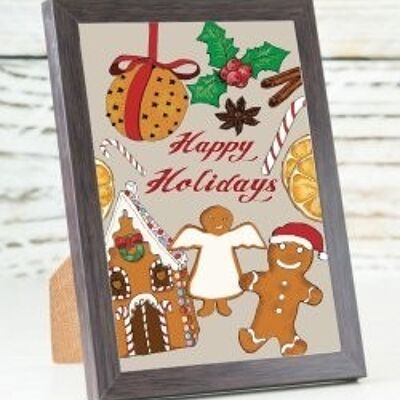Christmas Gingerbread A6 card