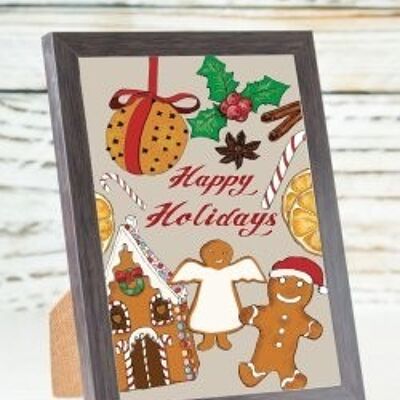 Christmas Gingerbread A6 card